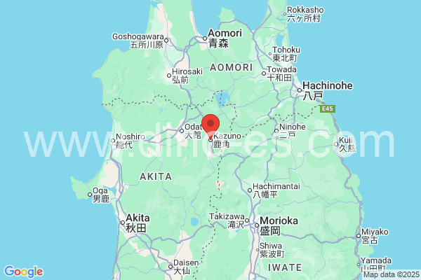 鹿角市メンズエステの地図です。map of 鹿角市 where spa and massage salons are located