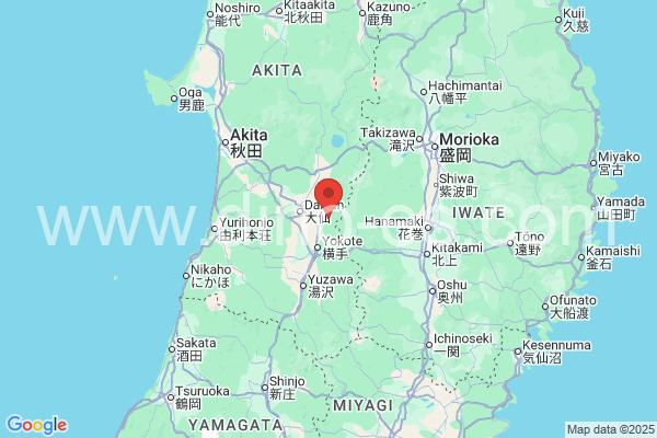 仙北郡メンズエステの地図です。map of 仙北郡 where spa and massage salons are located