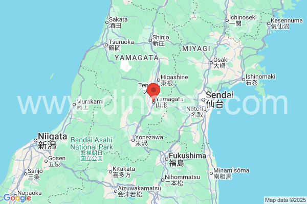 山形市メンズエステの地図です。map of 山形市 where spa and massage salons are located