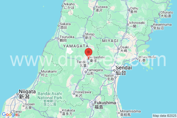 東根市メンズエステの地図です。map of 東根市 where spa and massage salons are located