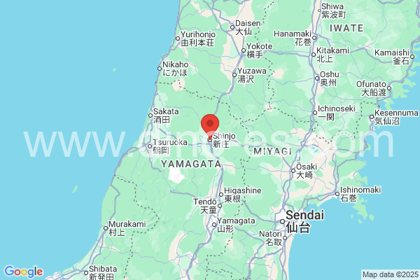 新庄市メンズエステの地図です。map of 新庄市 where spa and massage salons are located