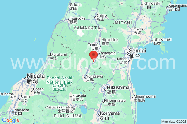 上山市メンズエステの地図です。map of 上山市 where spa and massage salons are located