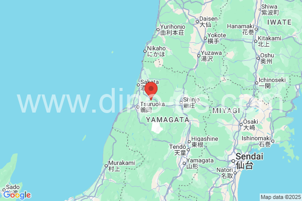 東田川郡メンズエステの地図です。map of 東田川郡 where spa and massage salons are located
