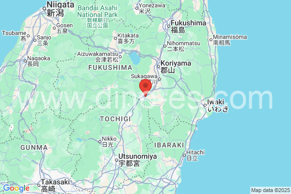 白河市メンズエステの地図です。map of 白河市 where spa and massage salons are located