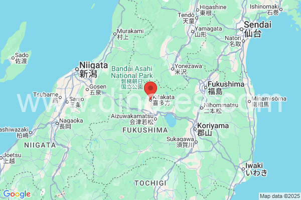 喜多方市メンズエステの地図です。map of 喜多方市 where spa and massage salons are located