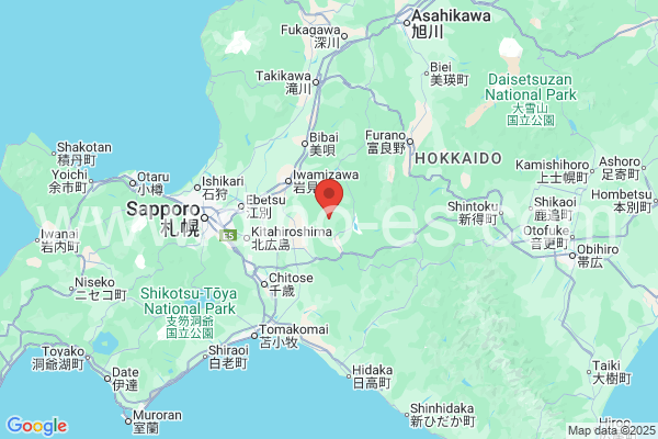夕張市メンズエステの地図です。map of 夕張市 where spa and massage salons are located
