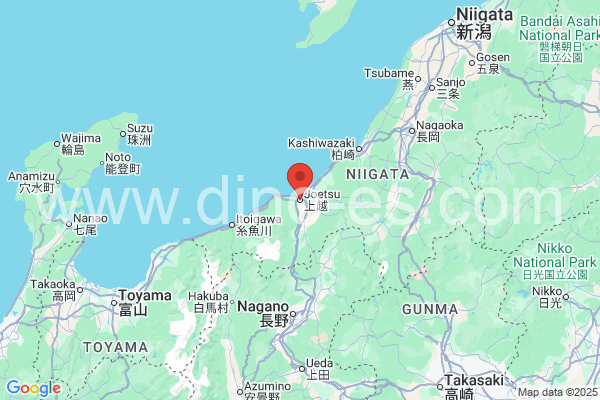 上越市メンズエステの地図です。map of 上越市 where spa and massage salons are located