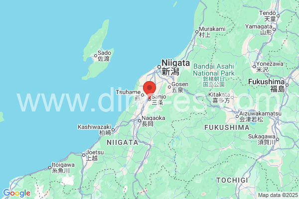三条市メンズエステの地図です。map of 三条市 where spa and massage salons are located