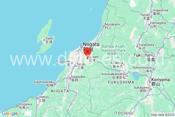 五泉市メンズエステの地図です。map of 五泉市 where spa and massage salons are located