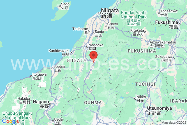 魚沼市メンズエステの地図です。map of 魚沼市 where spa and massage salons are located