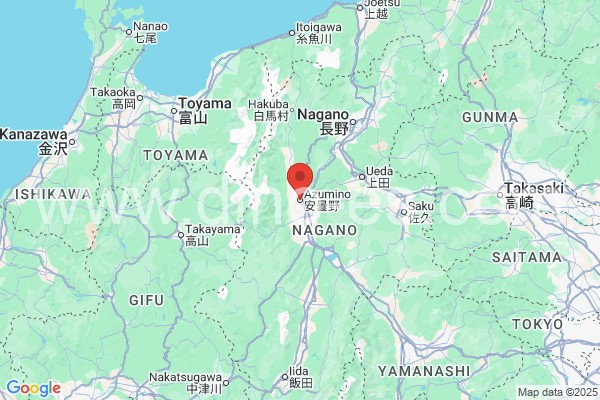 安曇野市メンズエステの地図です。map of 安曇野市 where spa and massage salons are located