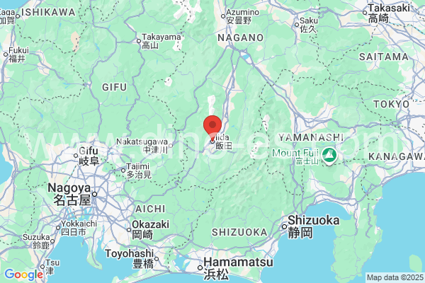 飯田市メンズエステの地図です。map of 飯田市 where spa and massage salons are located