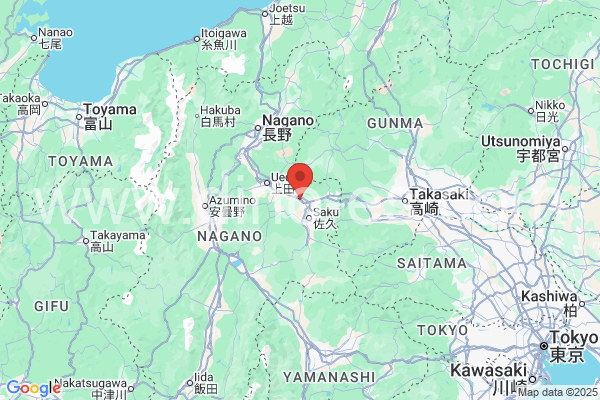 小諸市メンズエステの地図です。map of 小諸市 where spa and massage salons are located