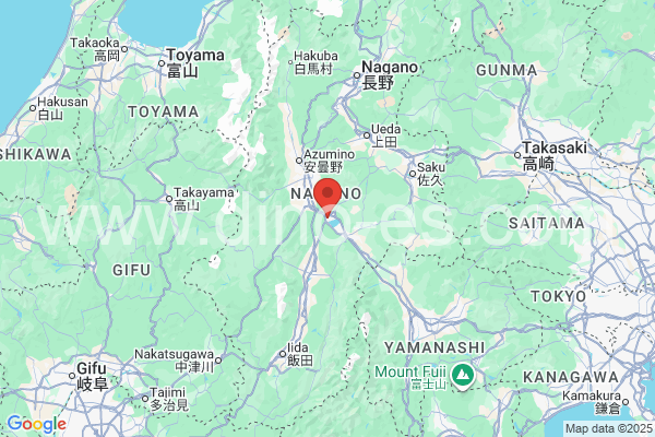 岡谷市メンズエステの地図です。map of 岡谷市 where spa and massage salons are located