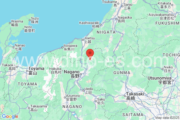 飯山市メンズエステの地図です。map of 飯山市 where spa and massage salons are located