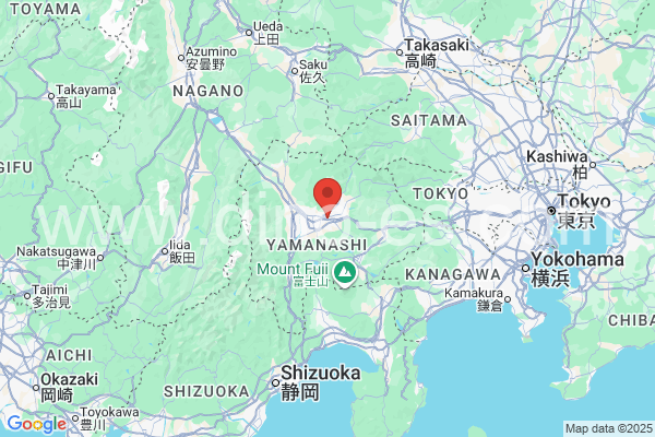笛吹市メンズエステの地図です。map of 笛吹市 where spa and massage salons are located