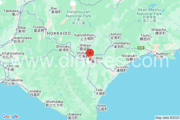 帯広市メンズエステの地図です。map of 帯広市 where spa and massage salons are located