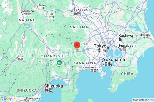 上野原市メンズエステの地図です。map of 上野原市 where spa and massage salons are located