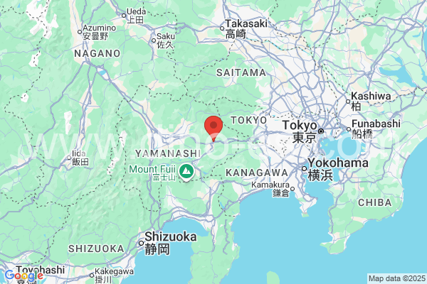 大月市メンズエステの地図です。map of 大月市 where spa and massage salons are located