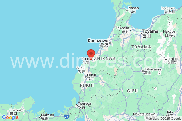 加賀市メンズエステの地図です。map of 加賀市 where spa and massage salons are located