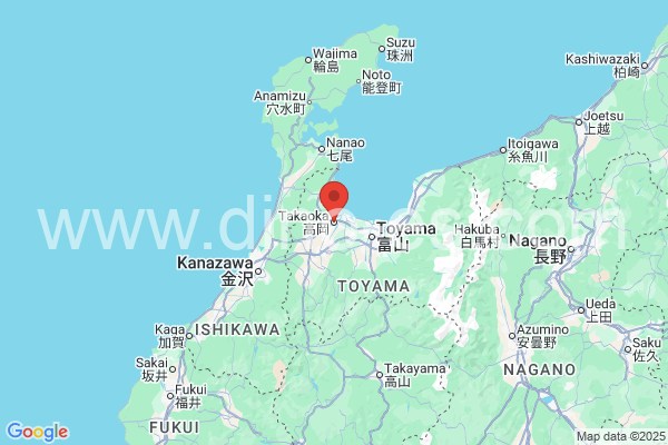 高岡市メンズエステの地図です。map of 高岡市 where spa and massage salons are located