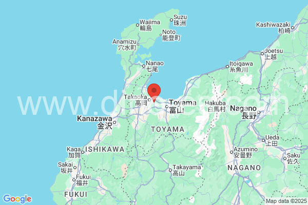射水市メンズエステの地図です。map of 射水市 where spa and massage salons are located