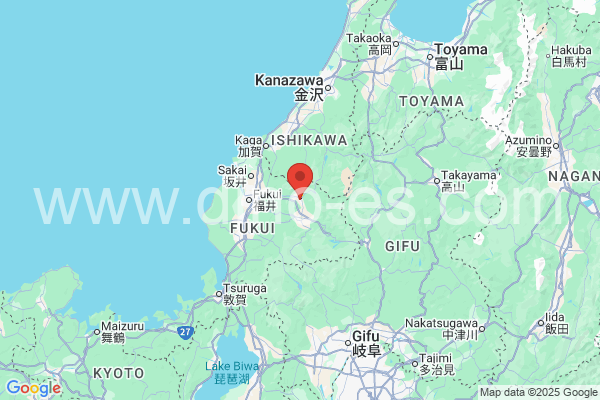 勝山市メンズエステの地図です。map of 勝山市 where spa and massage salons are located