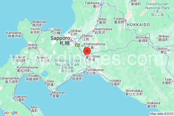 千歳市メンズエステの地図です。map of 千歳市 where spa and massage salons are located