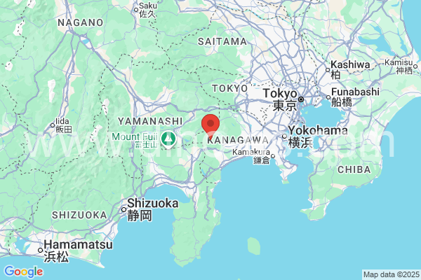 足柄上郡メンズエステの地図です。map of 足柄上郡 where spa and massage salons are located