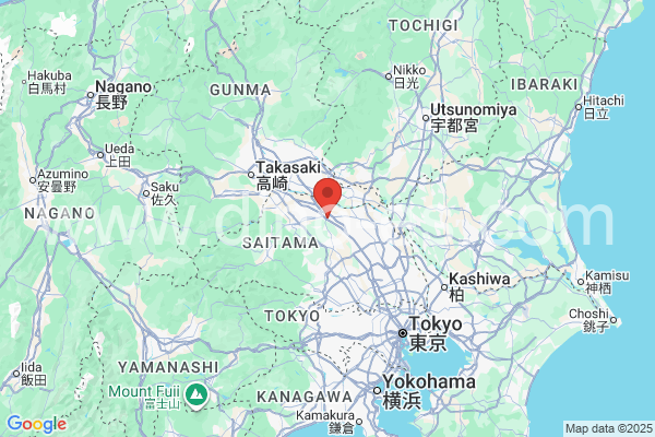 熊谷市メンズエステの地図です。map of 熊谷市 where spa and massage salons are located