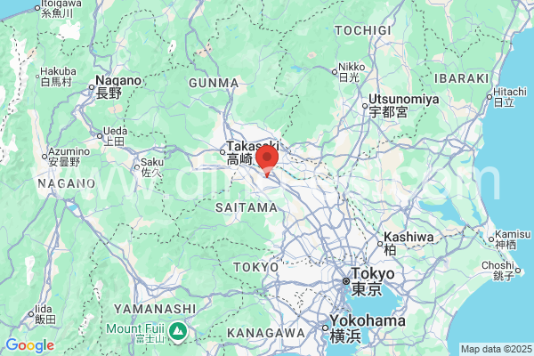 深谷市メンズエステの地図です。map of 深谷市 where spa and massage salons are located