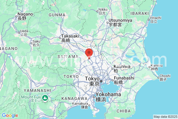 桶川市メンズエステの地図です。map of 桶川市 where spa and massage salons are located