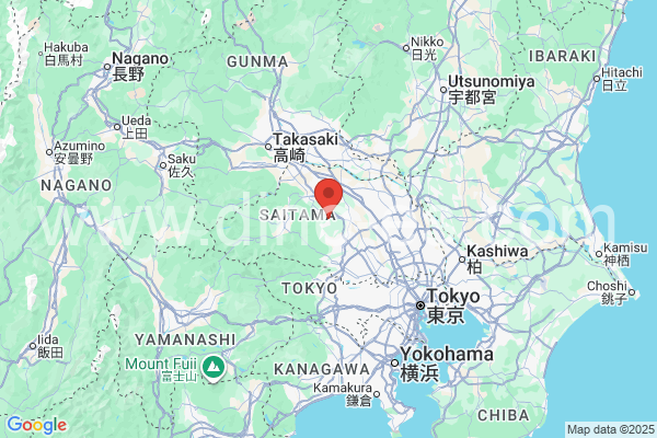 比企郡メンズエステの地図です。map of 比企郡 where spa and massage salons are located