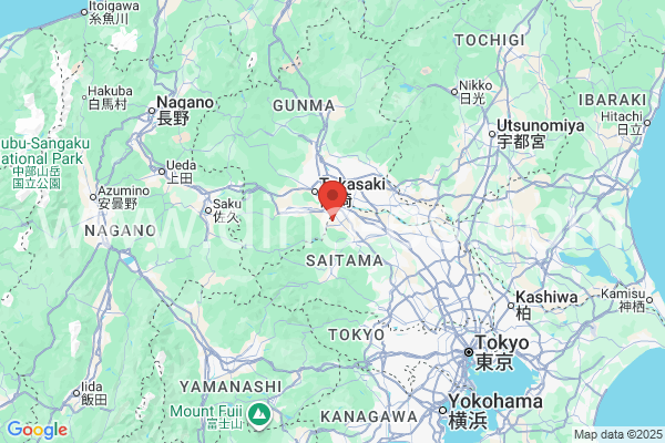 児玉郡メンズエステの地図です。map of 児玉郡 where spa and massage salons are located