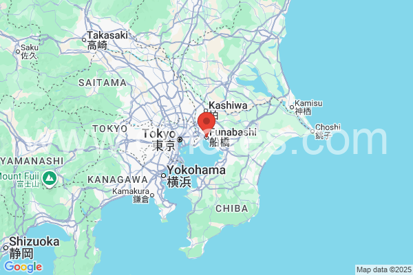 船橋市メンズエステの地図です。map of 船橋市 where spa and massage salons are located