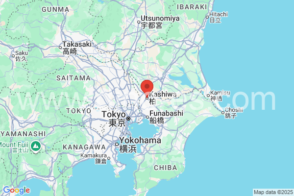 柏市メンズエステの地図です。map of 柏市 where spa and massage salons are located