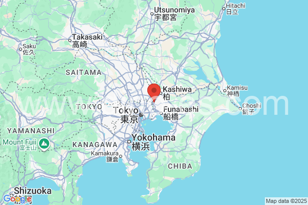 松戸市メンズエステの地図です。map of 松戸市 where spa and massage salons are located