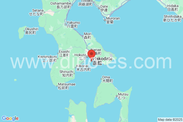 函館市メンズエステの地図です。map of 函館市 where spa and massage salons are located