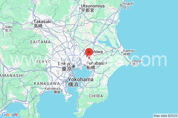 白井市メンズエステの地図です。map of 白井市 where spa and massage salons are located
