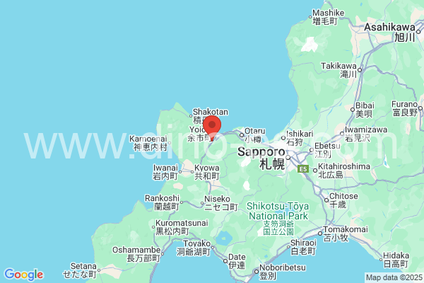 余市郡仁木町メンズエステの地図です。map of 余市郡仁木町 where spa and massage salons are located