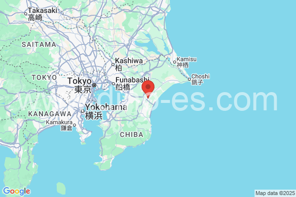 東金市メンズエステの地図です。map of 東金市 where spa and massage salons are located