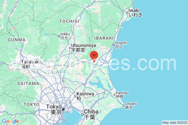 笠間市メンズエステの地図です。map of 笠間市 where spa and massage salons are located