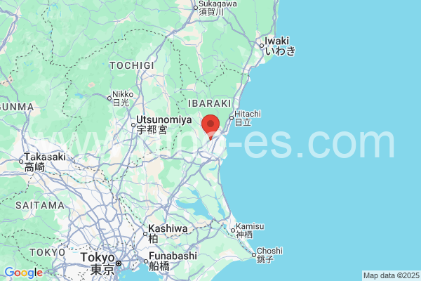 那珂市メンズエステの地図です。map of 那珂市 where spa and massage salons are located