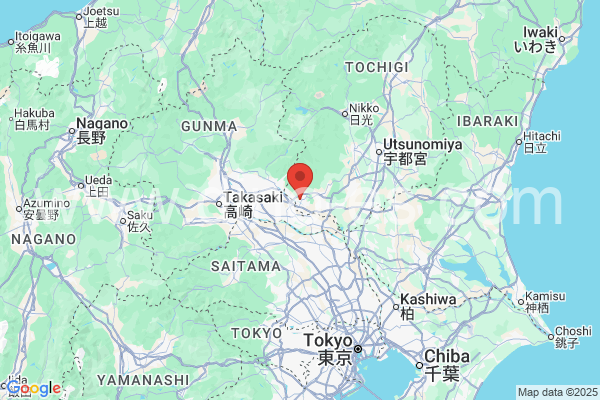 足利市メンズエステの地図です。map of 足利市 where spa and massage salons are located