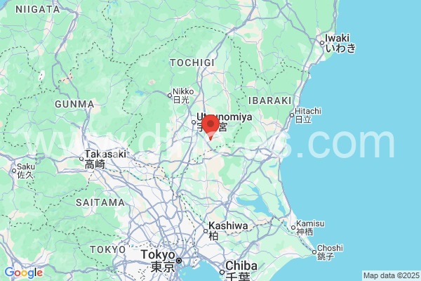 真岡市メンズエステの地図です。map of 真岡市 where spa and massage salons are located