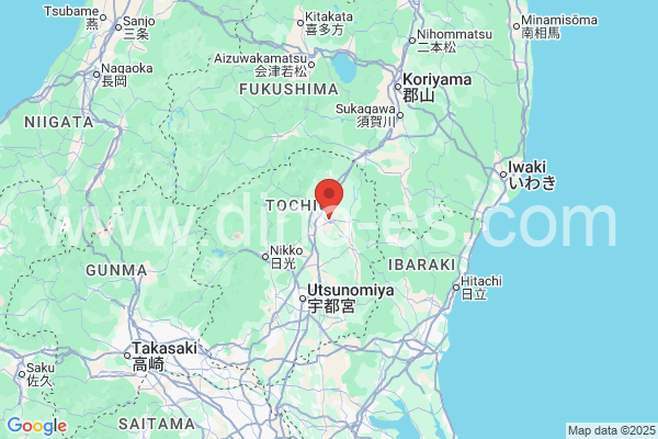 大田原市メンズエステの地図です。map of 大田原市 where spa and massage salons are located