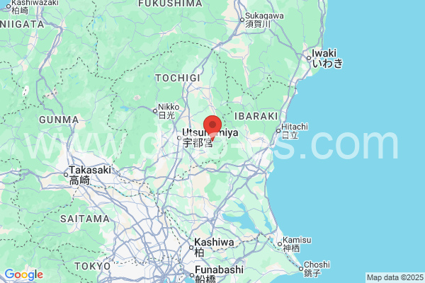 芳賀郡メンズエステの地図です。map of 芳賀郡 where spa and massage salons are located