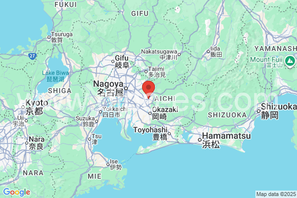 豊田市メンズエステの地図です。map of 豊田市 where spa and massage salons are located