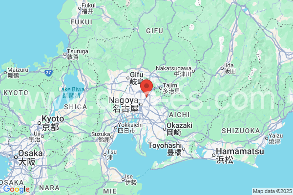 春日井市メンズエステの地図です。map of 春日井市 where spa and massage salons are located