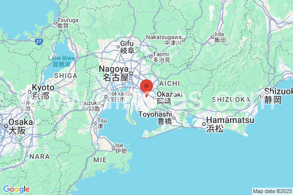 安城市メンズエステの地図です。map of 安城市 where spa and massage salons are located